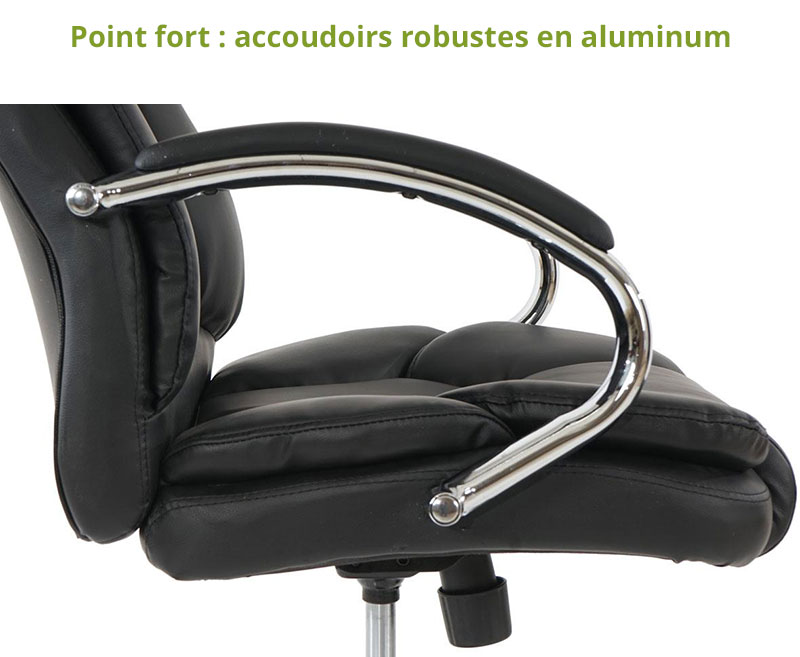 Fauteuil De Bureau Ergonomique Avec Repose-pieds - Cuir PU, Dossier Inclinable 140°, Support Lombaire - Pivot 360°, Hauteur Réglable - Capacité 200 Kg