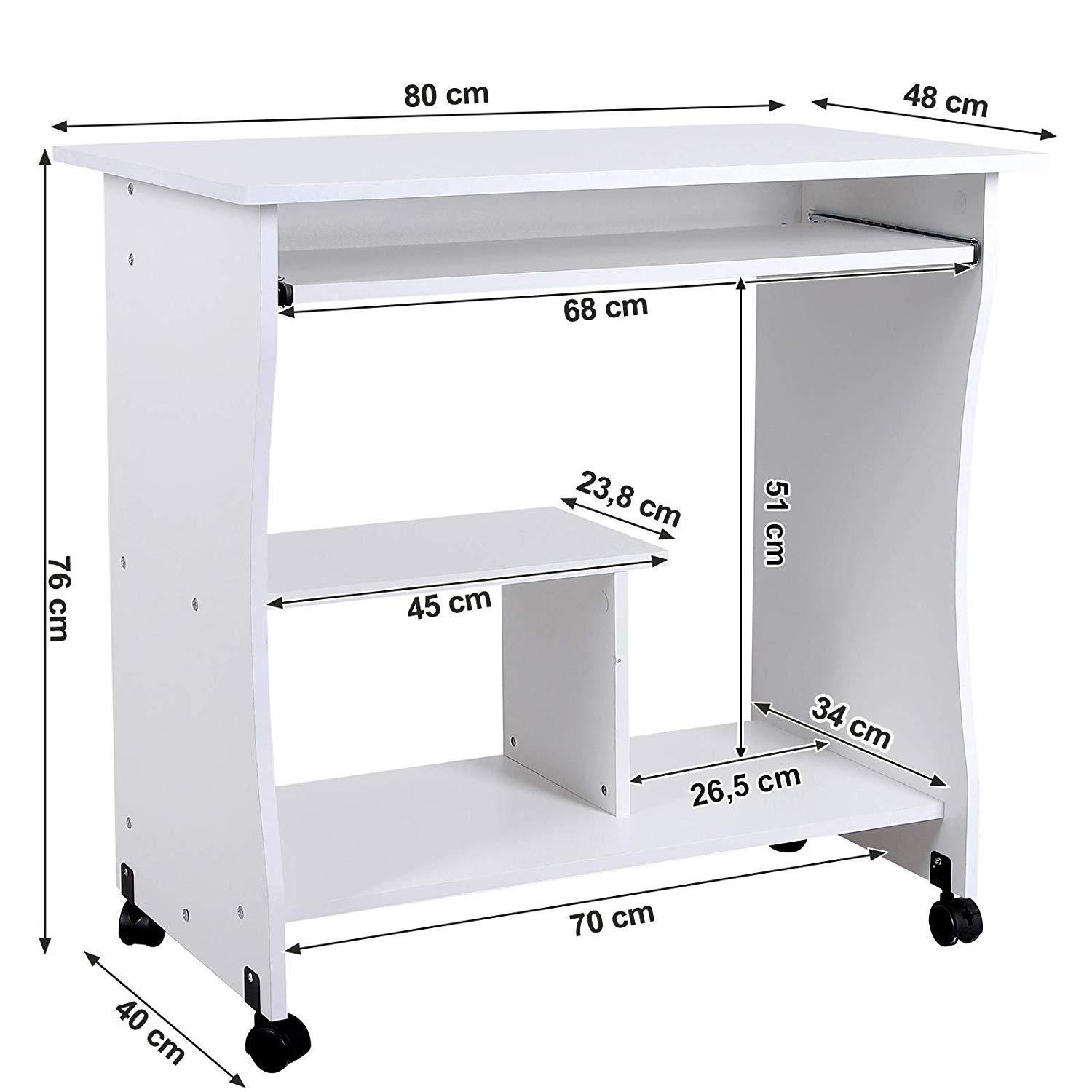 Bureau Informatique KIARA, en Bois Blanc 