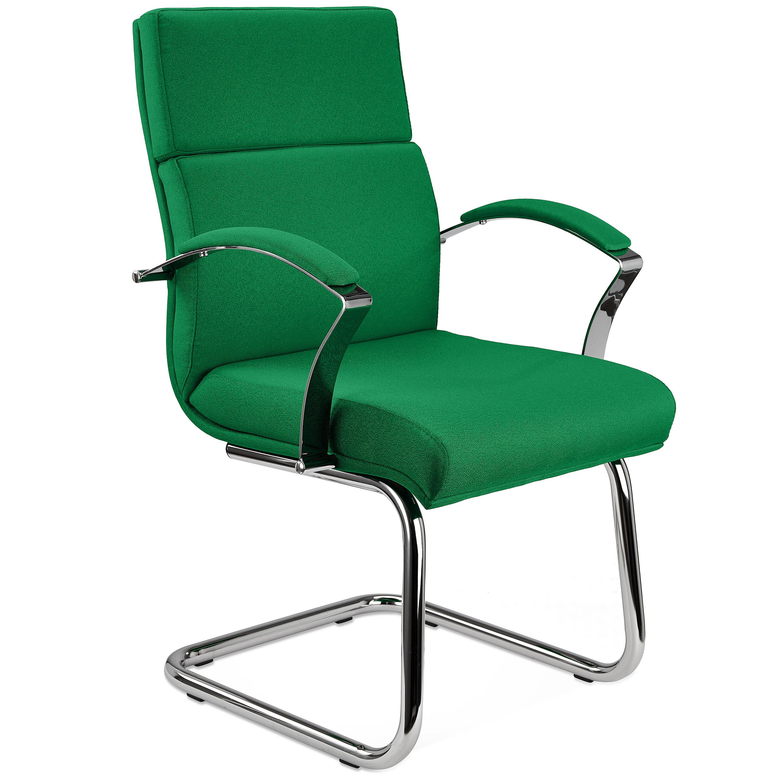 Chaise visiteur RABAT TISSU, Grande Qualité et Design, couleur Vert