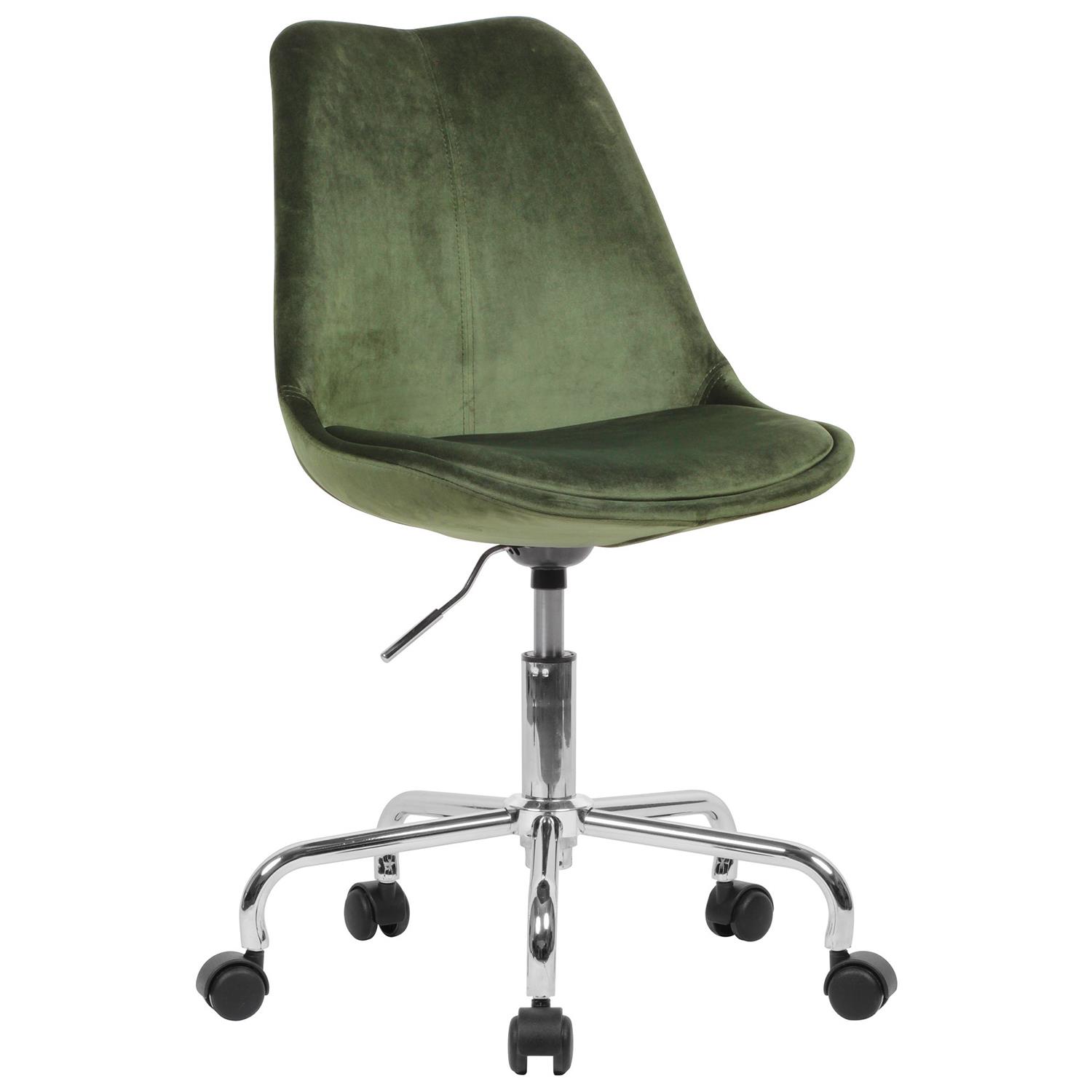 Chaise de bureau ARIEL, Revêtement en Velours, Vert  Chaisepro.fr