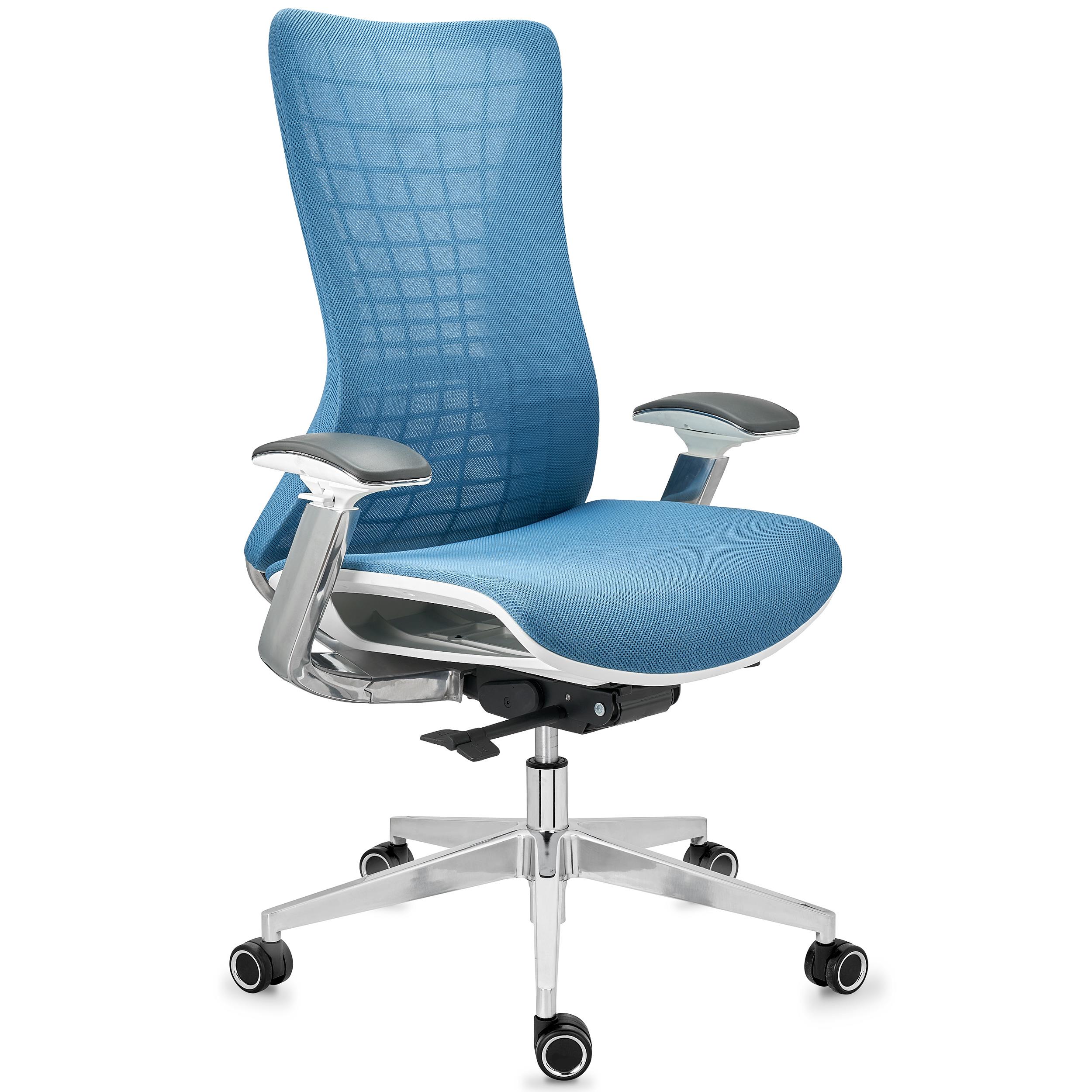 Chaise Ergonomique ENERGY, Design Unique, Excellente Qualité, en Maille, Bleu