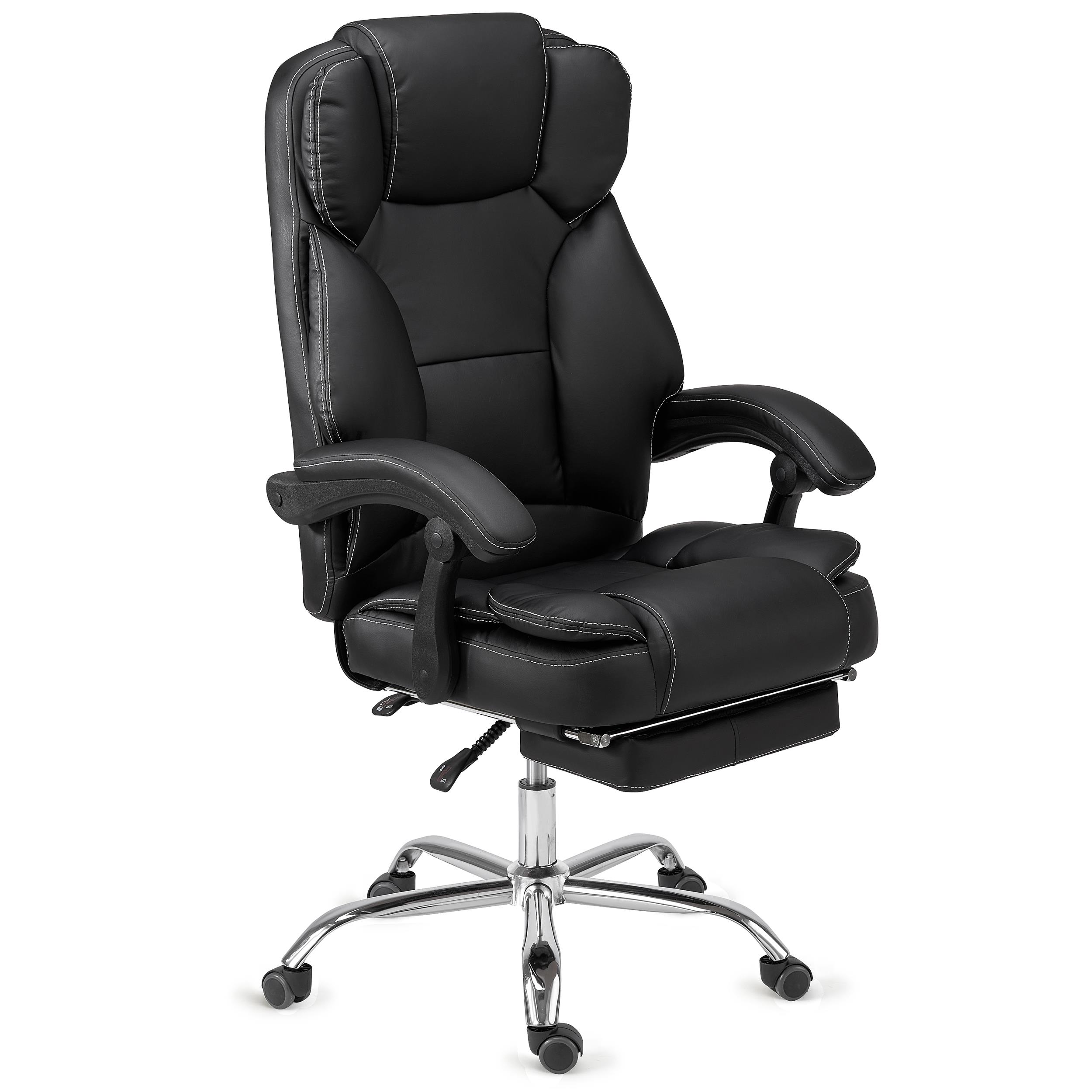 Lexzurn - Chaise de Bureau Lexzurn avec Coussin Lombaire 3D Réglable, Noir  - Bureaux - Rue du Commerce