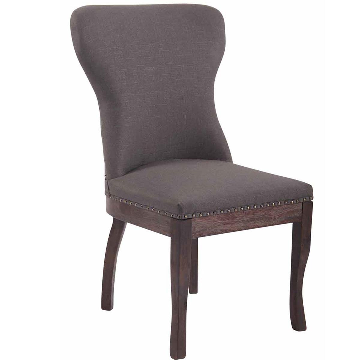 Chaise De Salle à Manger Scandinave Grise - Dossier Moelleux, Pieds En Bois Massif - Confort Et Style Assurés