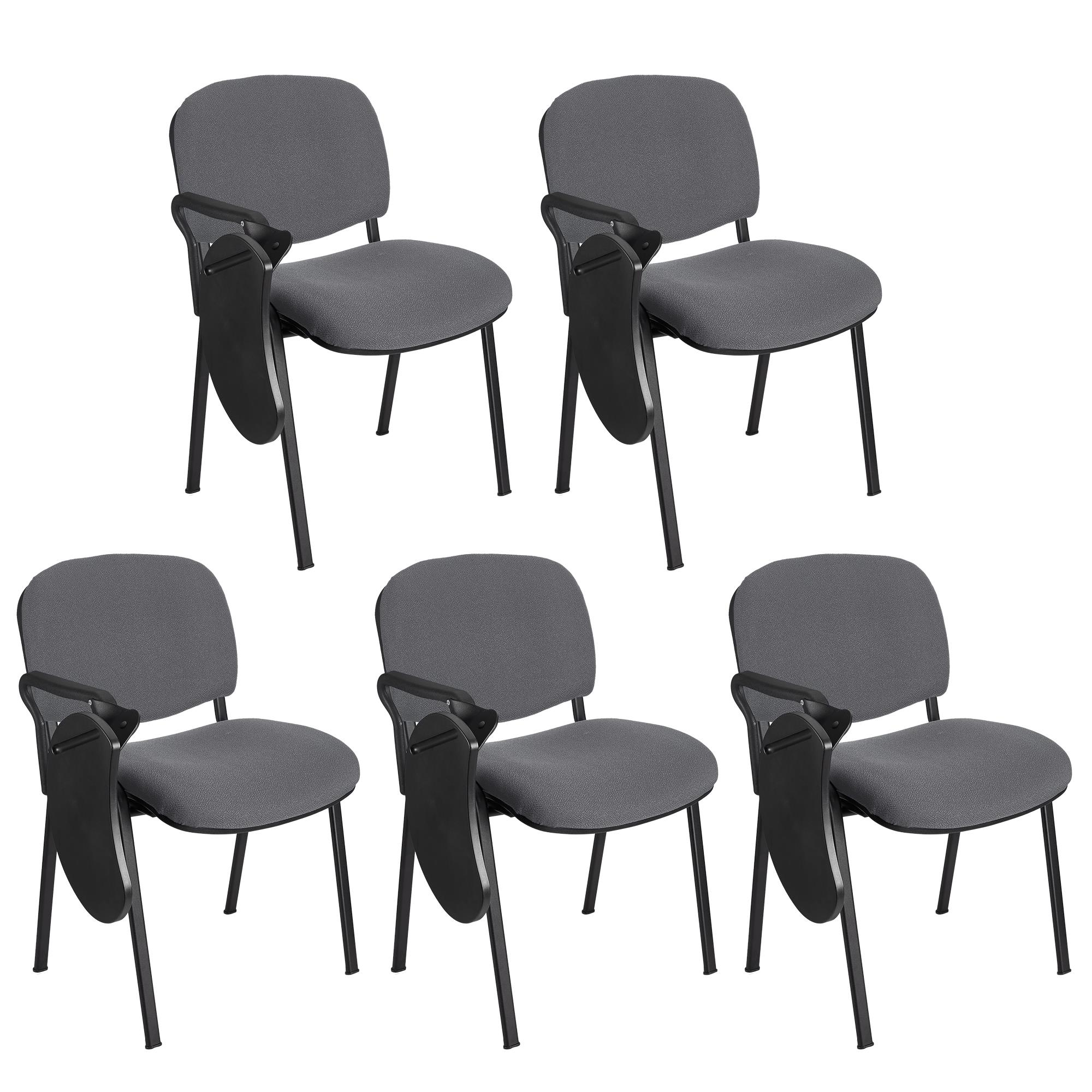 Chaise Visiteur Avec Tablette Rabattable - Bureau 18-26x41 Cm, Porte-gobelet - Pour Réunion, Classe, Formation