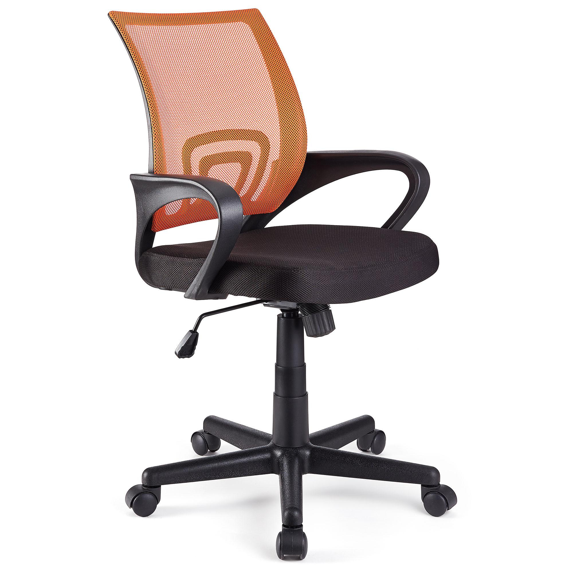 Chaise de bureau SÉOUL, Design séduisant, Grande Assise Rembourrée, Orange