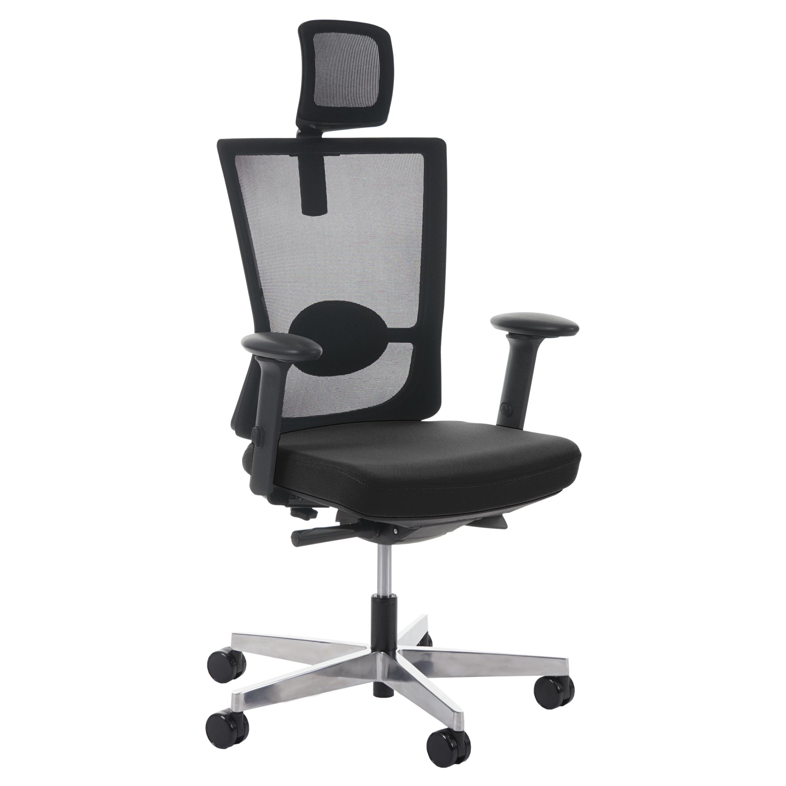 Chaise ergonomique NIL PRO, 100% Ajustable, Excellente Qualité, Utilisation 8 heures, Noir