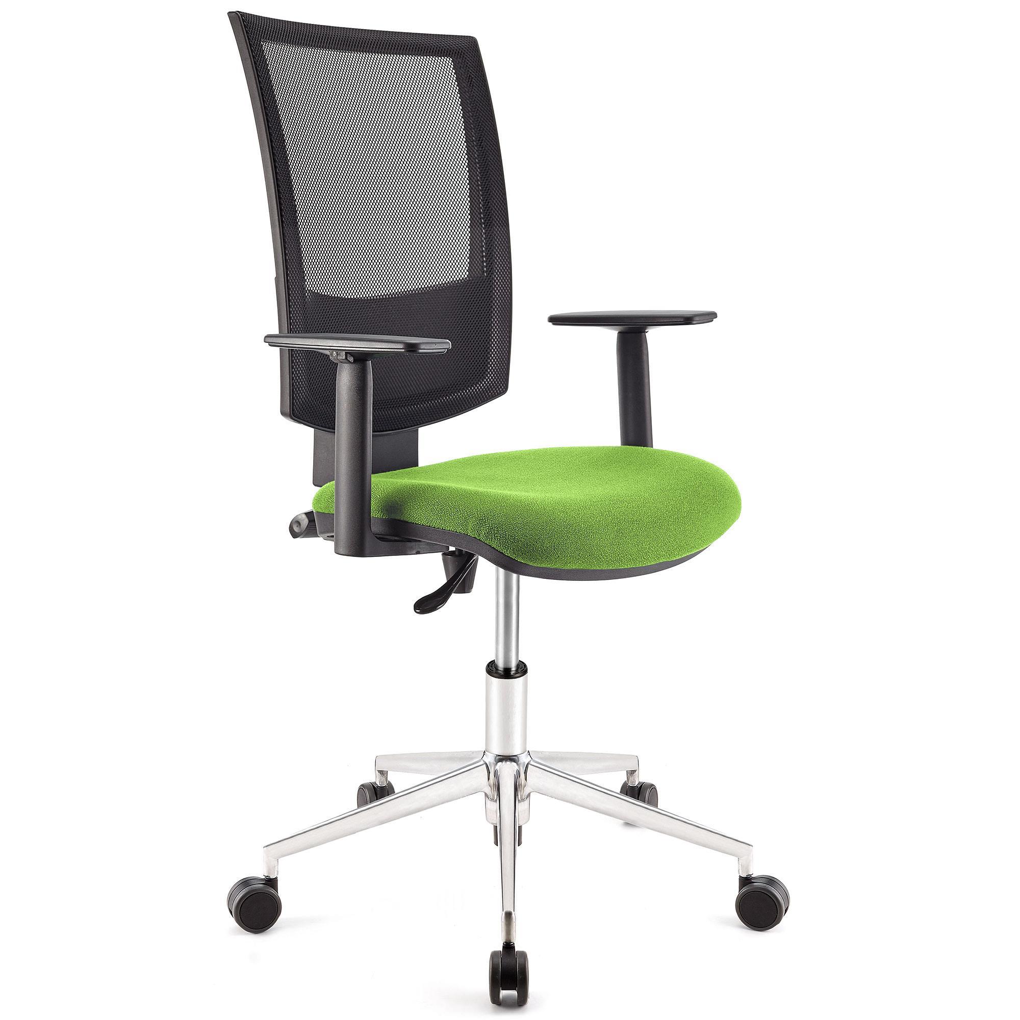 Chaise de Bureau PANDORA PRO, Accoudoirs Ajustables, Piétement Metallique, Rembourrage épais, Vert