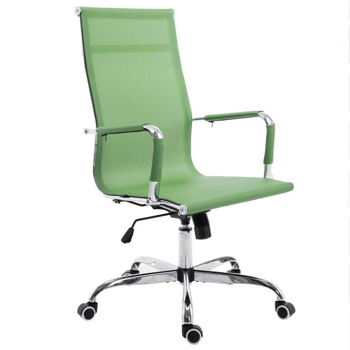 Chaise de bureau ITALIE, Structure Métallique, Magnifique Design en Maille Respirable, Vert
