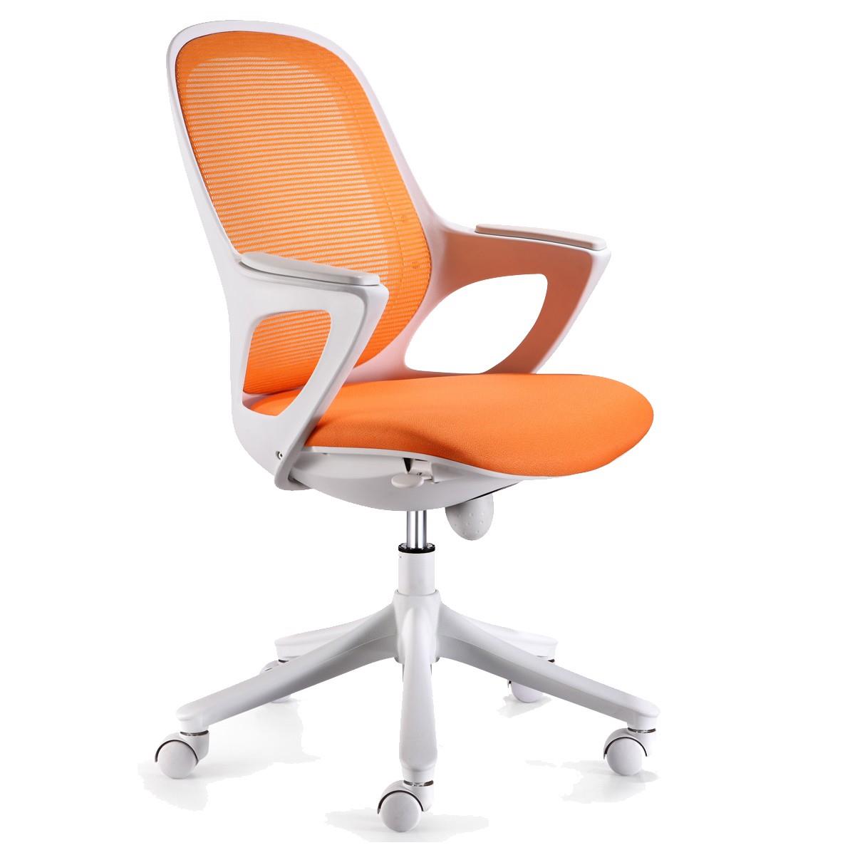 Siège ergonomique VIRGO, Design Exclusif en Tissu et Maille Respirable, Orange