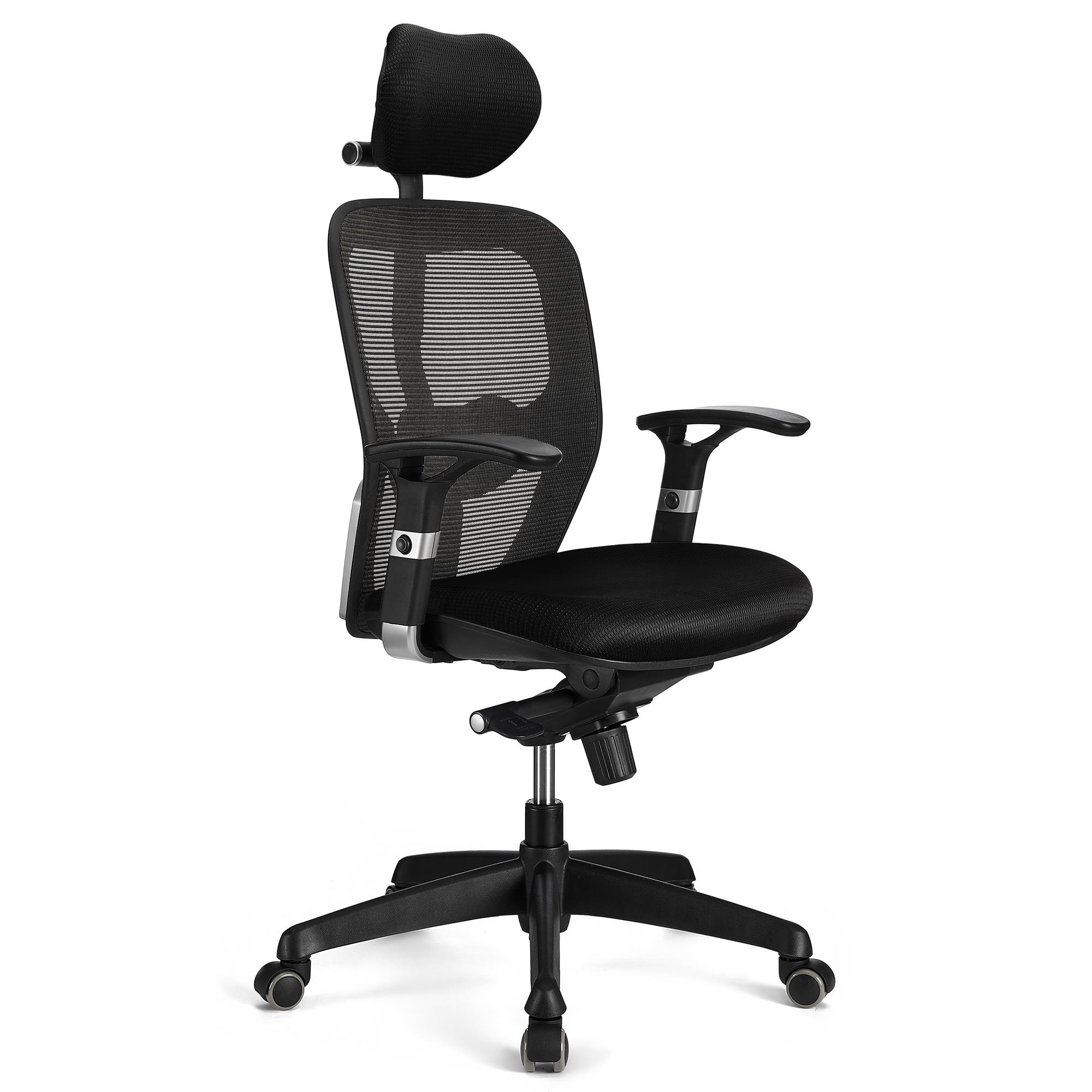 Chaise ergonomique FELIX PRO, Support Lombaire Ajustable, Adapté utilisation 8h, Noir