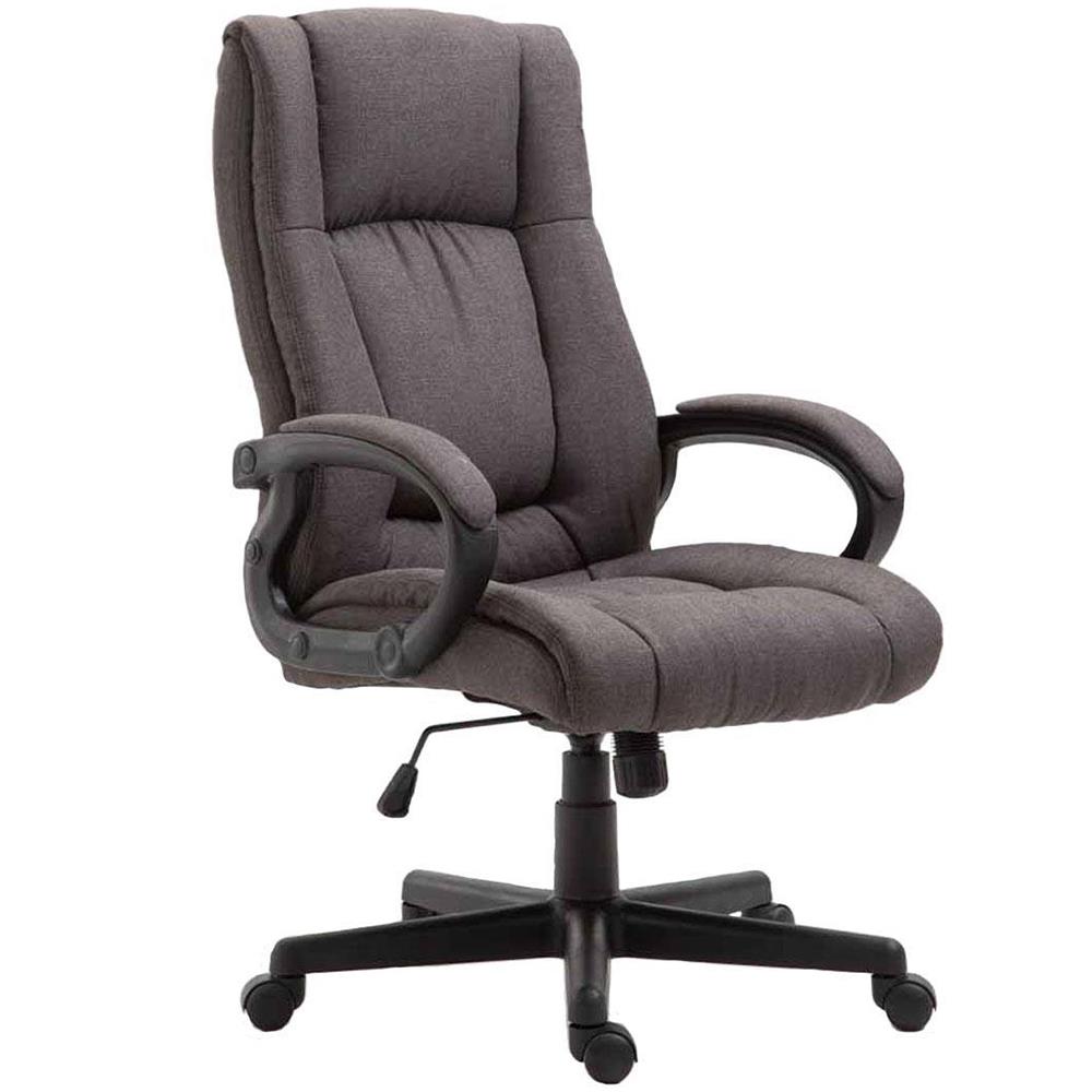 Chaise de bureau NINA, design résistant, tissu, gris foncé