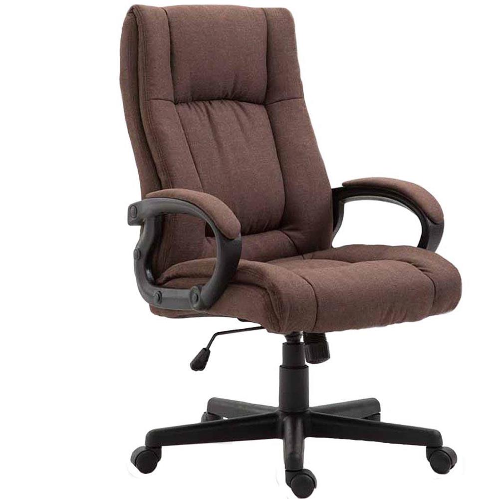 Chaise de bureau NINA, design résistant, tissu, marron