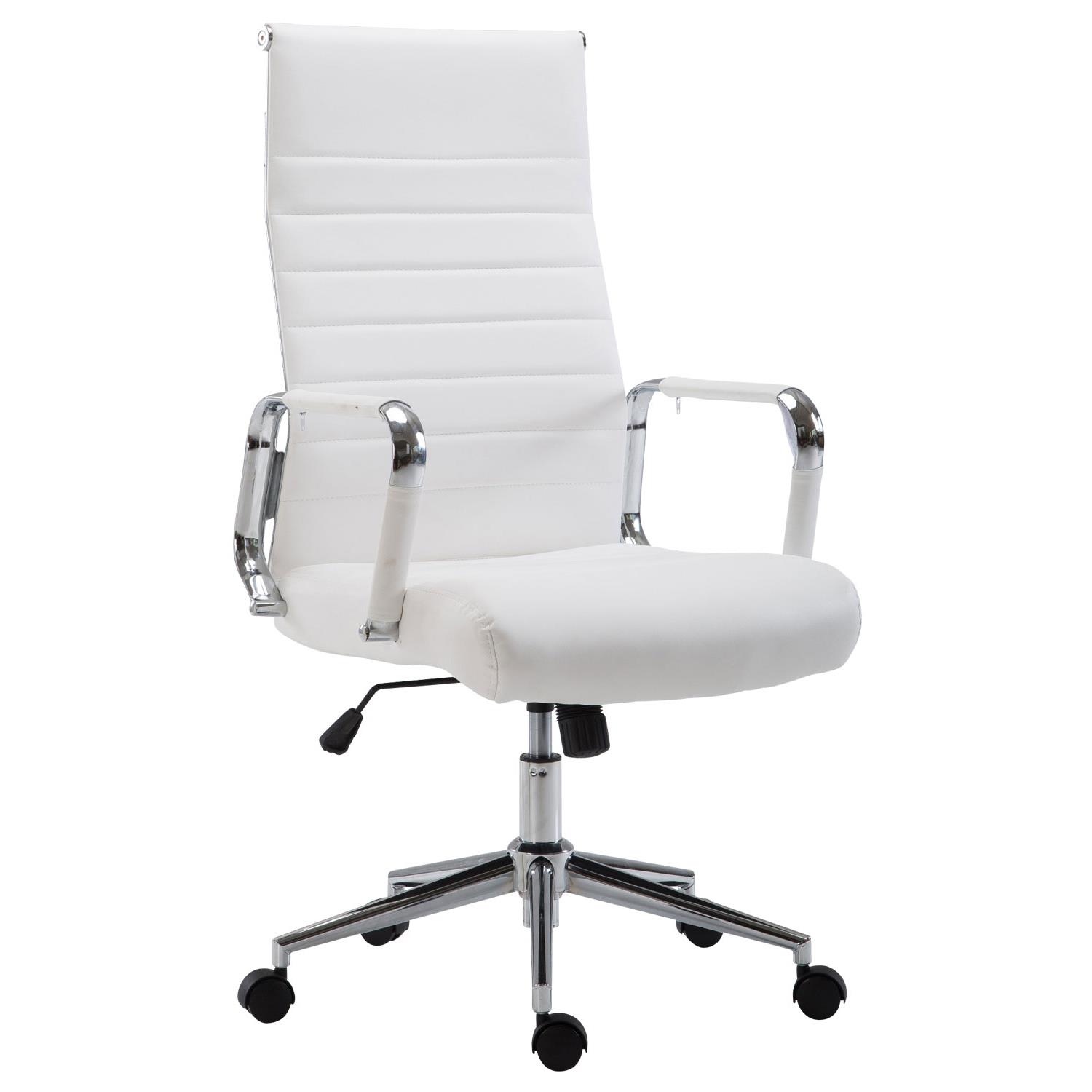 Fauteuil Bureau Cuir Blanc — Lamichaure.Com