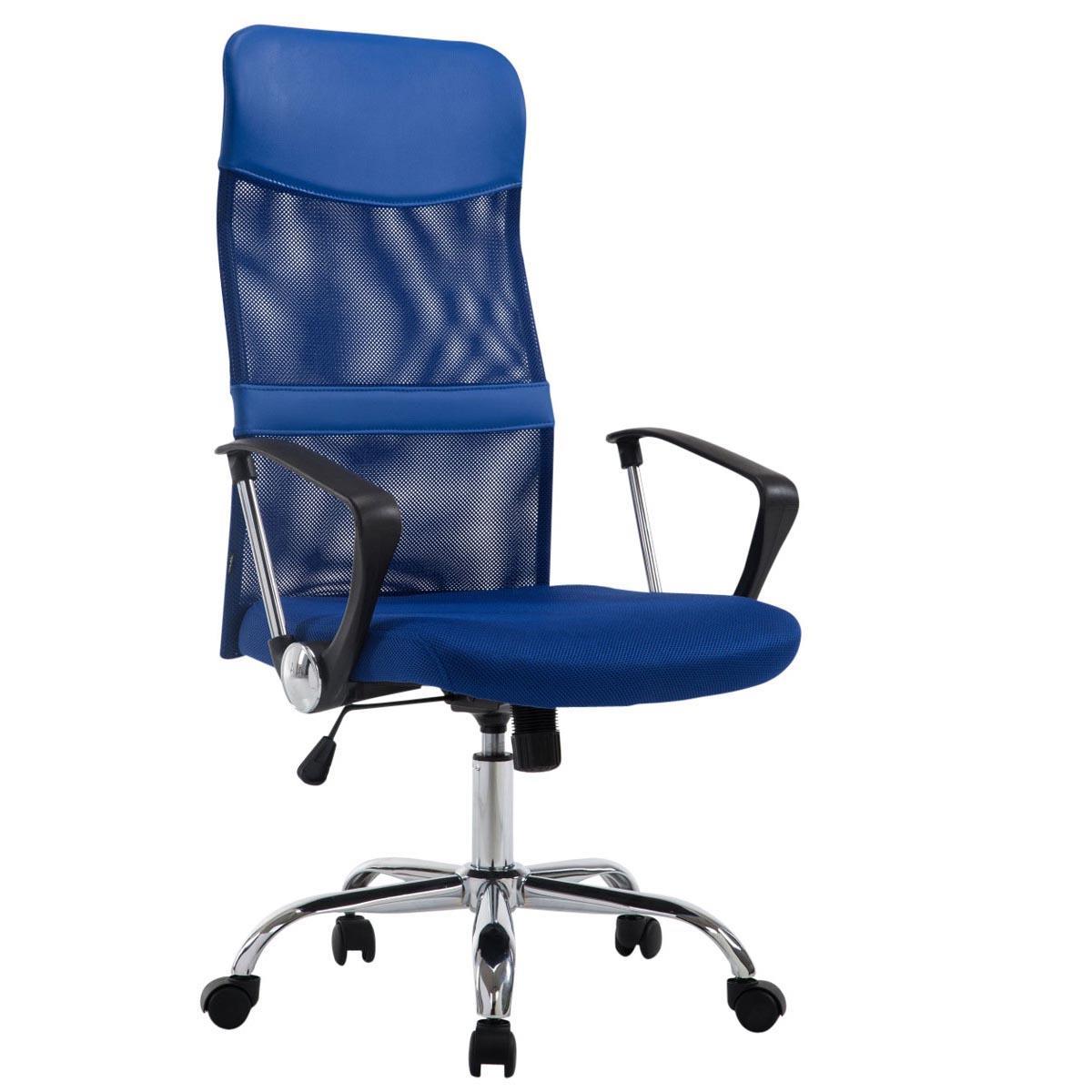 Chaise de Bureau ASPEN XL, Maille Respirable, Grand rembourrage, Résistant jusqu'à 150 kg, Bleu