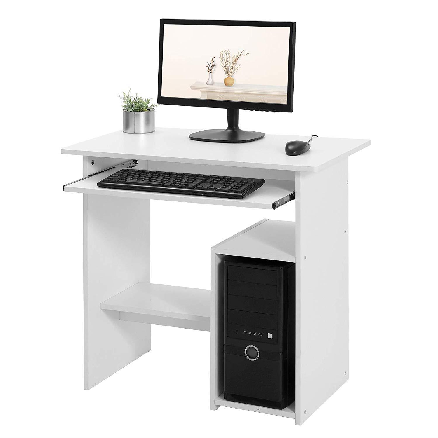 Rechebon Petit Bureau, Bureau Ordinateur avec Support pour Clavier