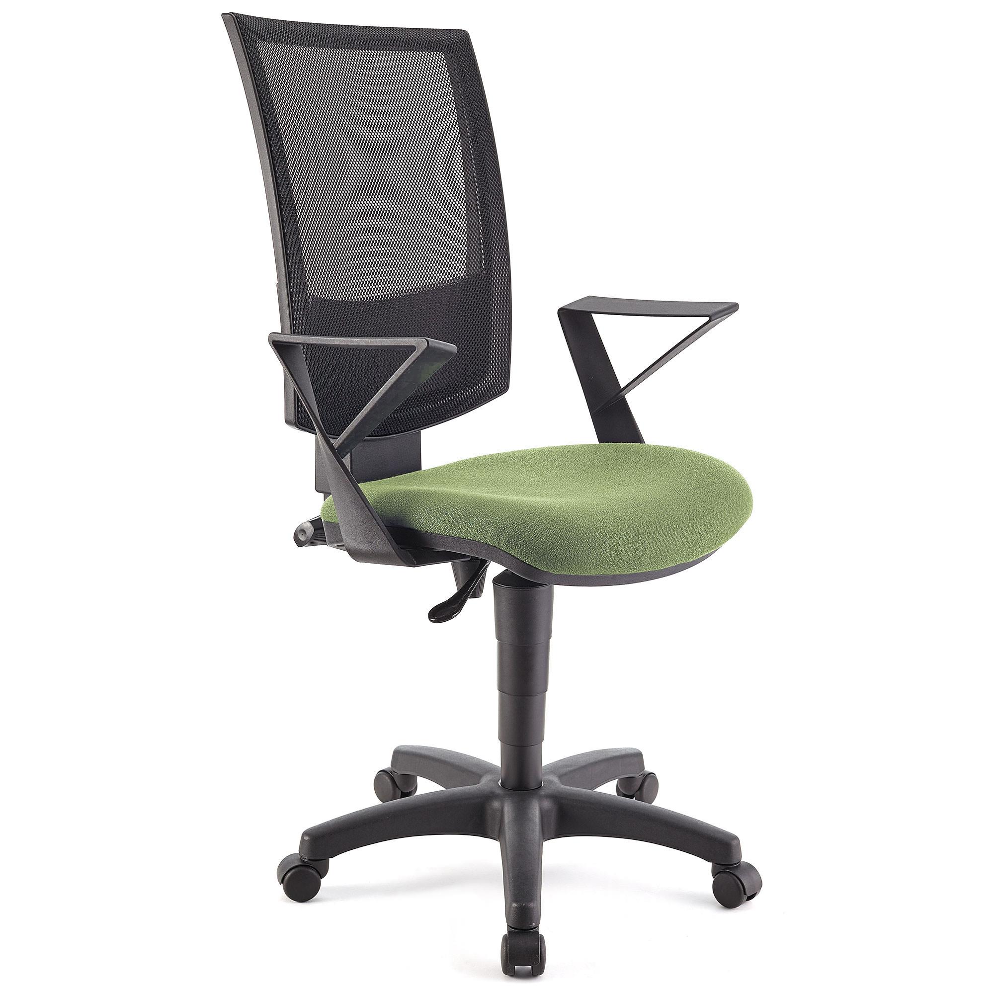 Chaise de bureau PANDORA, Dossier Ajustable en Maille, Rembourrage épais, Vert Olive