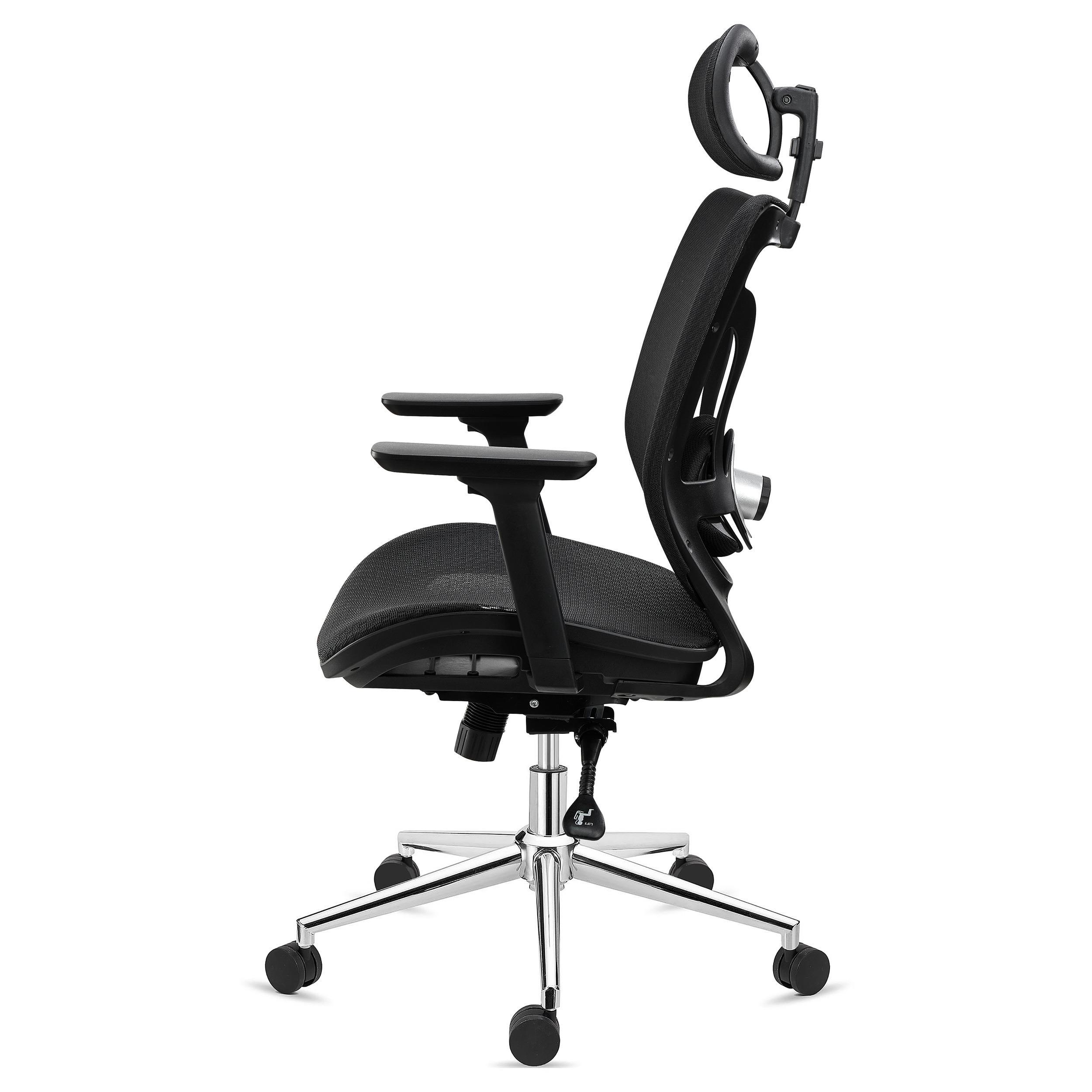 Chaise de bureau ergonomique LAMBO PRO, appui-tête, support