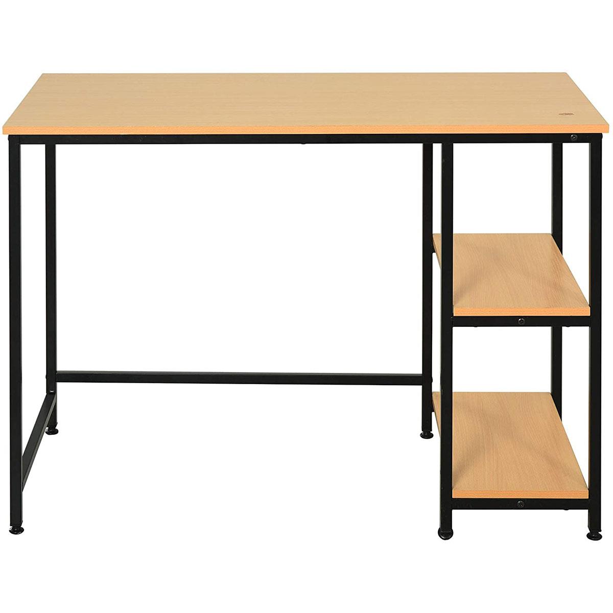 Bureau informatique d'angle DAVEN, en bois, noir 