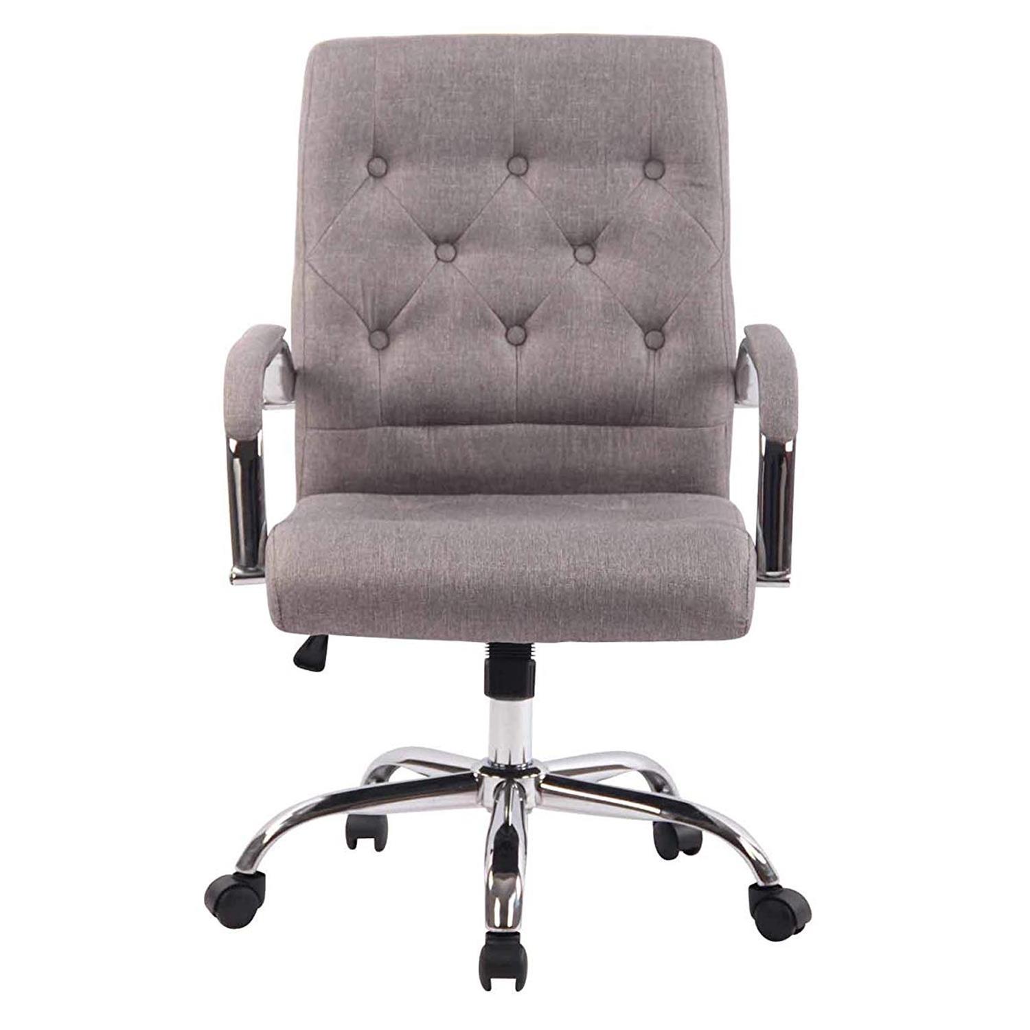 Chaise de bureau NESI TISSU, couleur Gris Clair  Chaisepro.fr