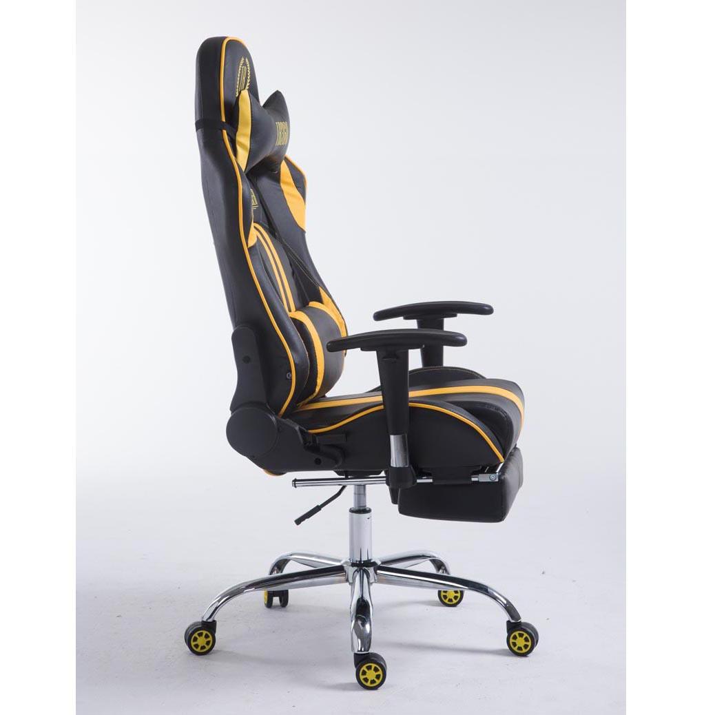 GHOST - Fauteuil de bureau GAMER inclinable avec repose-pieds