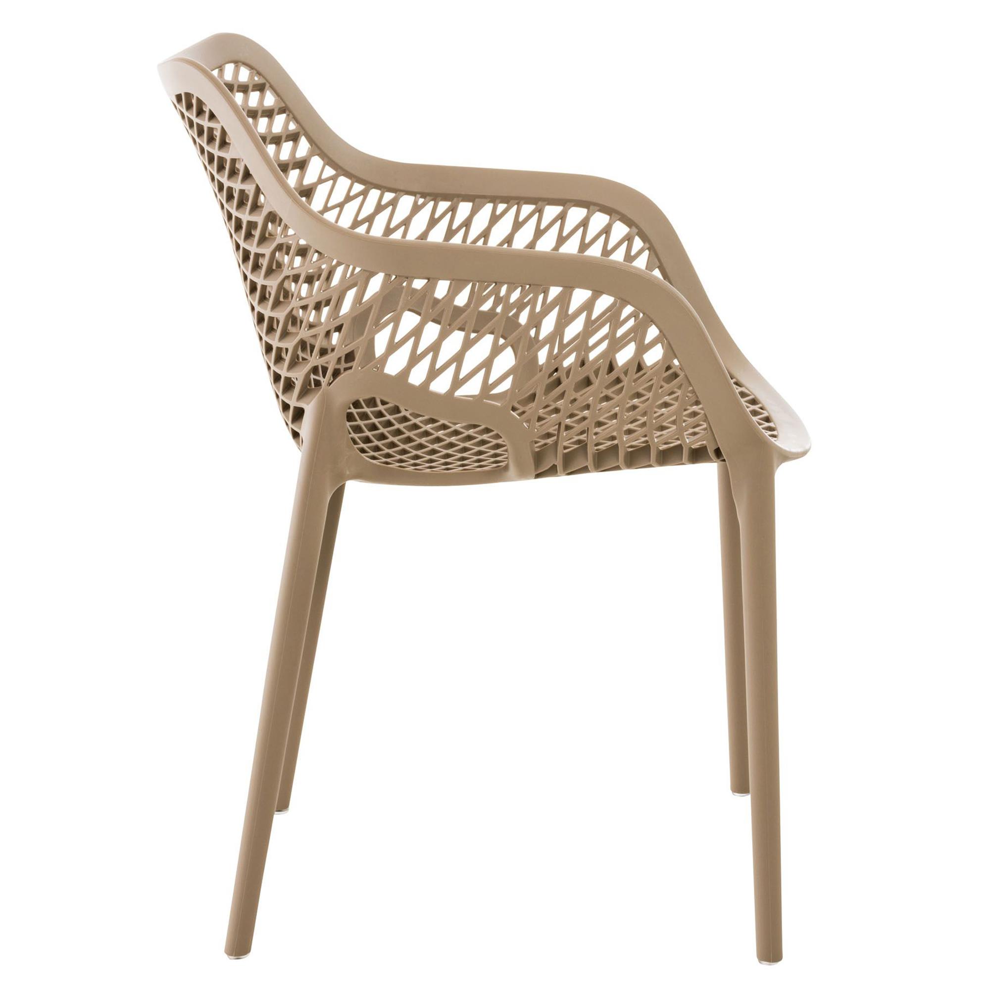 Chaise visiteur NORIA, Empilable, en Polypropylène, Marron Clair ...