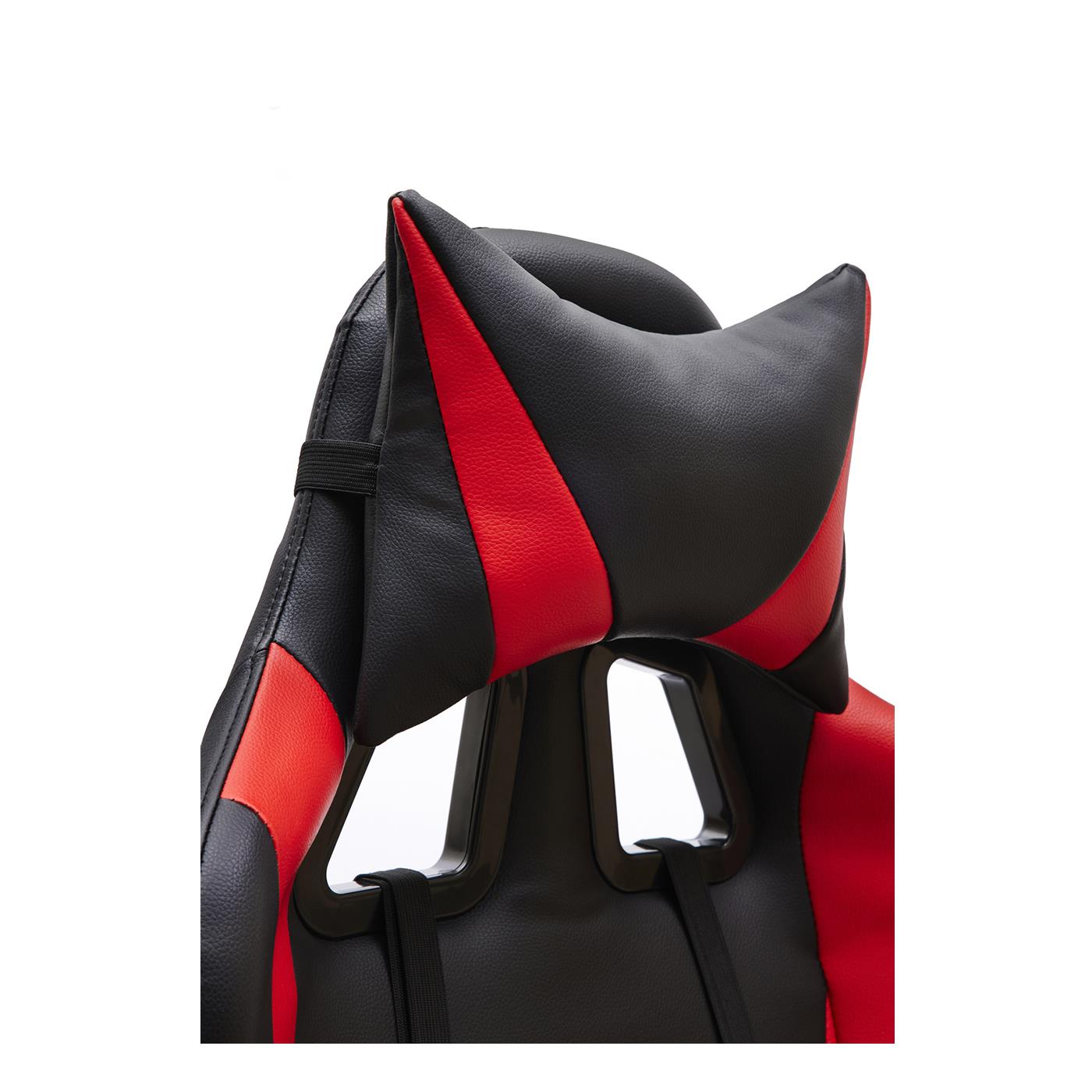 Fauteuil de bureau gaming noir et rouge MICRON - DECOINPARIS