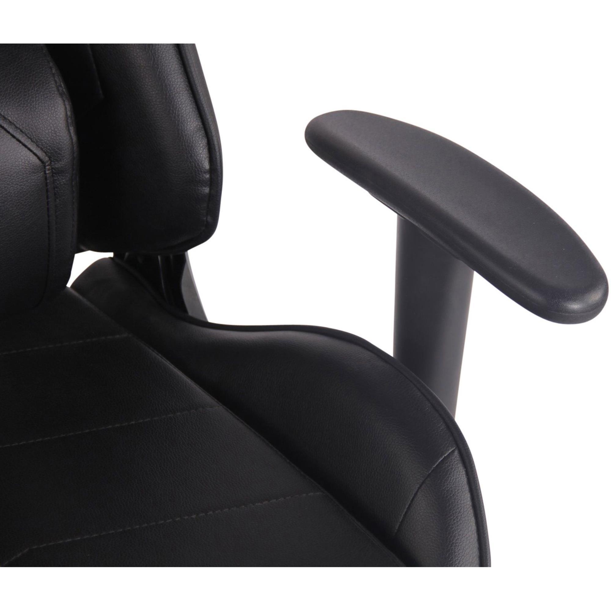 Chaise De Gaming Noir Ergonomique - Repose-pieds, Dossier Inclinable, Rotation 360°, Charge 200 Kg