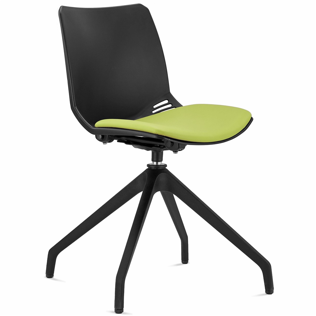 Chaise visiteur SUVA, Pivotante, Design Moderne, en Polypropylène, Vert