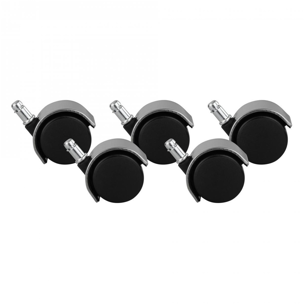 Lot de 5x Roulettes ROLLER 2, 11x50mm, Sols Durs, Cache En Metal