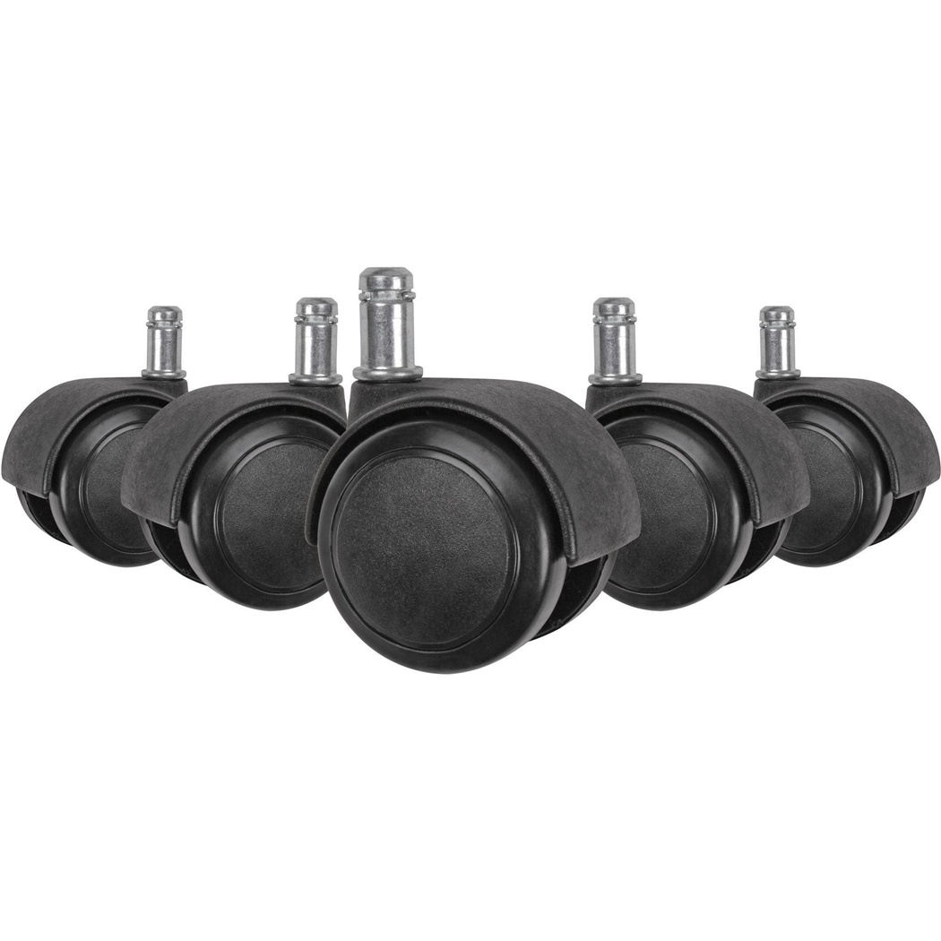 Lot de 5x Roulettes ROLLER 6, 11x50mm, Sols Durs, Cache noir