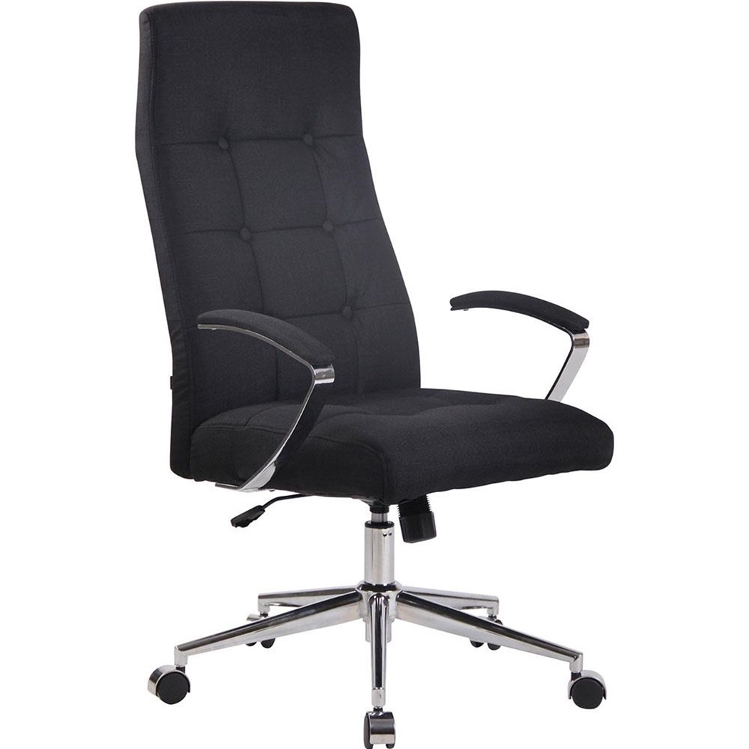 Fauteuil de bureau VIRGINIA TISSU, Contemporain et Sophistiqué, Noir