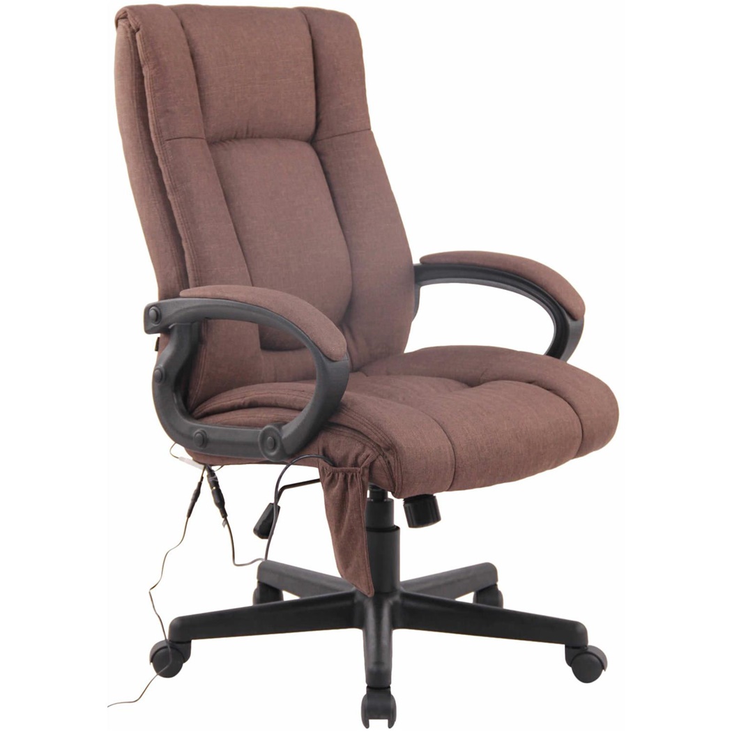 Fauteuil de bureau NINA MASSAGE TISSU, Élégance et Confort, Fonction massage, Marron