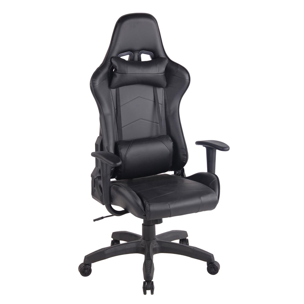 Fauteuil de bureau Gamer DARIUS, Dossier Inclinable, Coussins Inclus, Noir