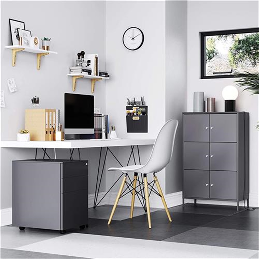 Armoire HERA, 65x36x105,2cm, Design Moderne et Elégant, en Métal, Gris Anthracite