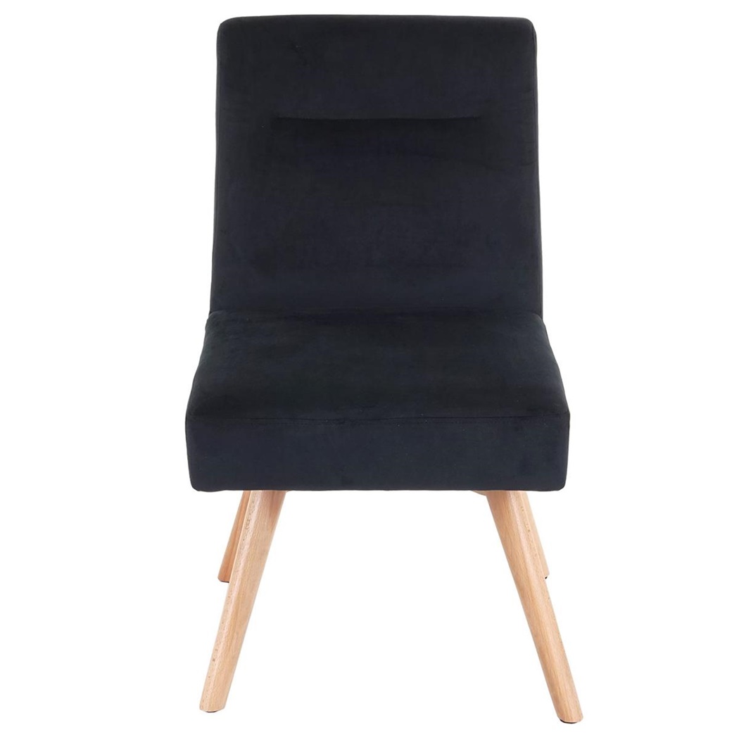 Lot de 6 Chaises de Salle à Manger NEBULA, Design Élégant, Bois de Hêtre, Velours Noir 