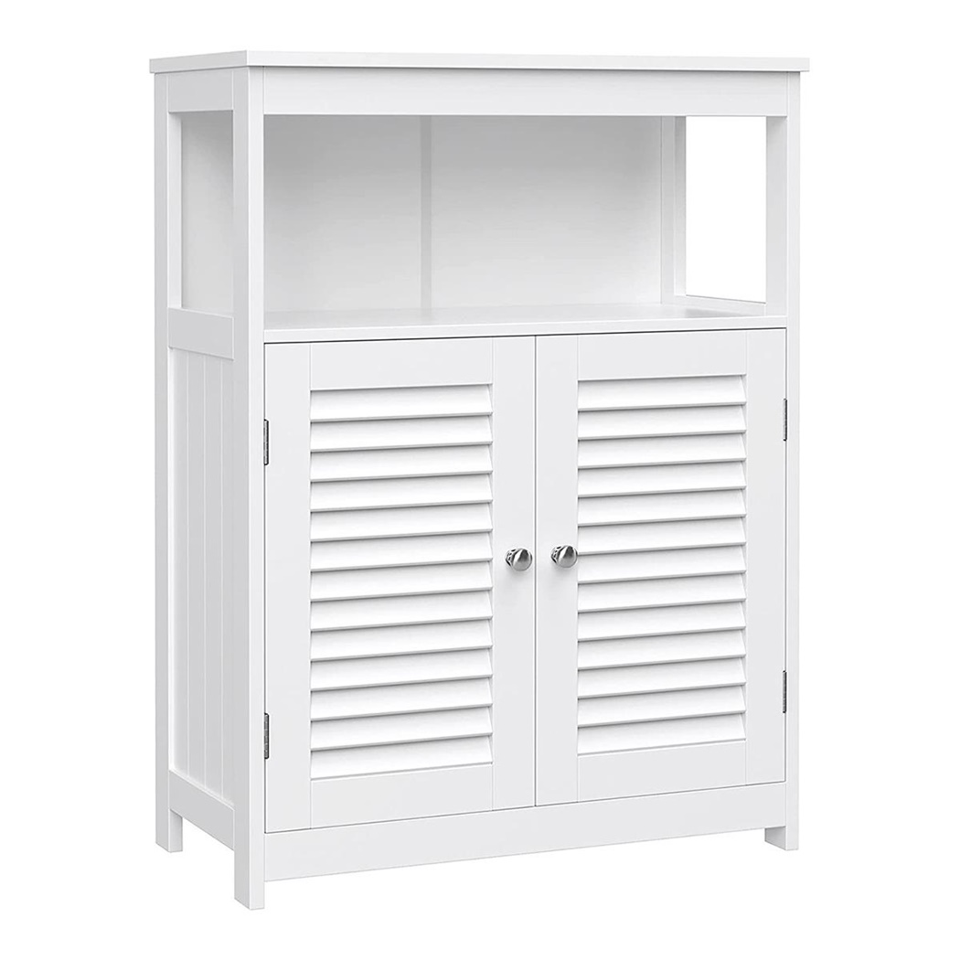 Meuble de Rangement GROVER, Élégant, 60x30x80cm, En Bois, Blanc