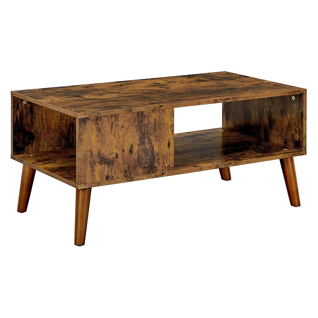 Table Basse GABRIEL, Design Exclusif, Dimensions 100x50x45 cm, couleur Noyer