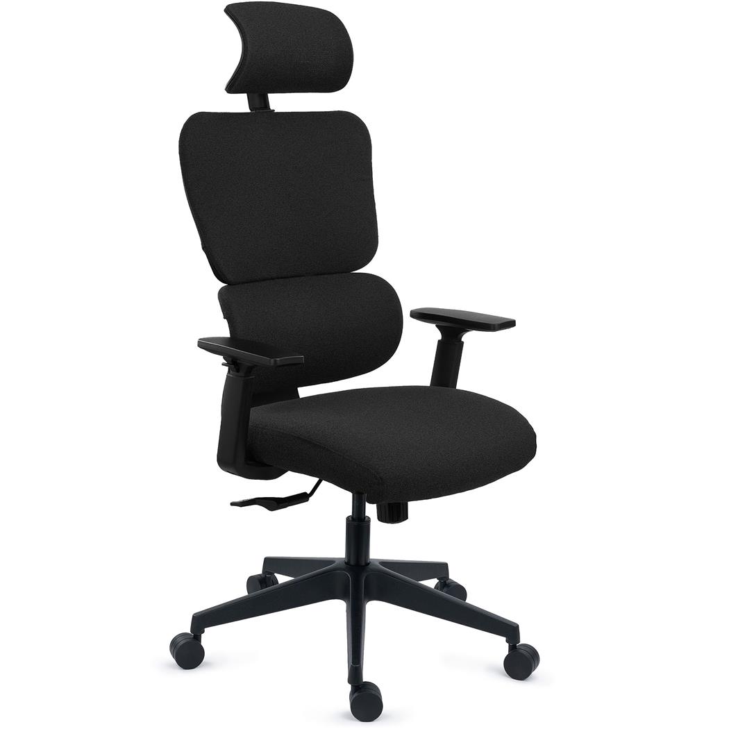 Chaise ergonomique TUDOR, Design Exceptionnel, Usage Intensif 8H, Maille Rembourrée, Noir