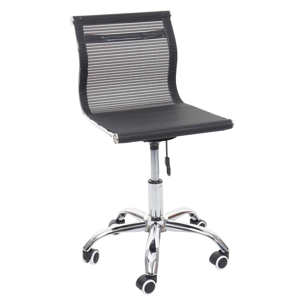 Chaise de Bureau TELGA, Structure Métallique, en Maille Respirable, Noir