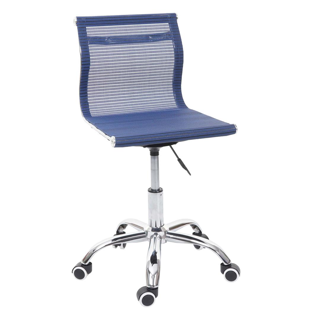 Chaise de Bureau TELGA, Structure Métallique, en Maille Respirable, Bleu