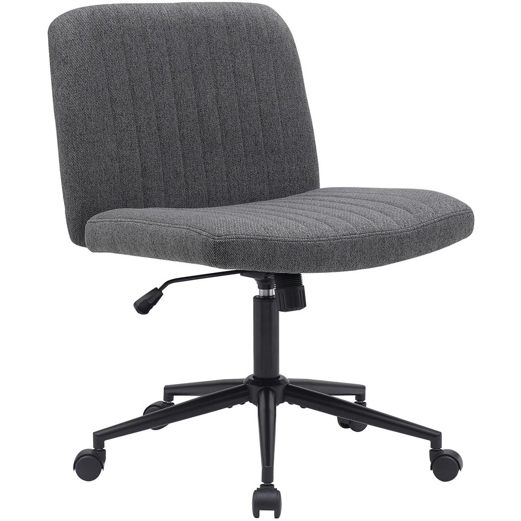 Chaise de Bureau SONNY, Structure en Métal, Revêtement en Tissu, Gris Foncé