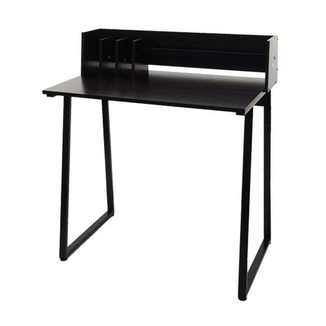 Bureau d'Ordinateur OASI, 82x51x94cm, Métal et Bois, Noir