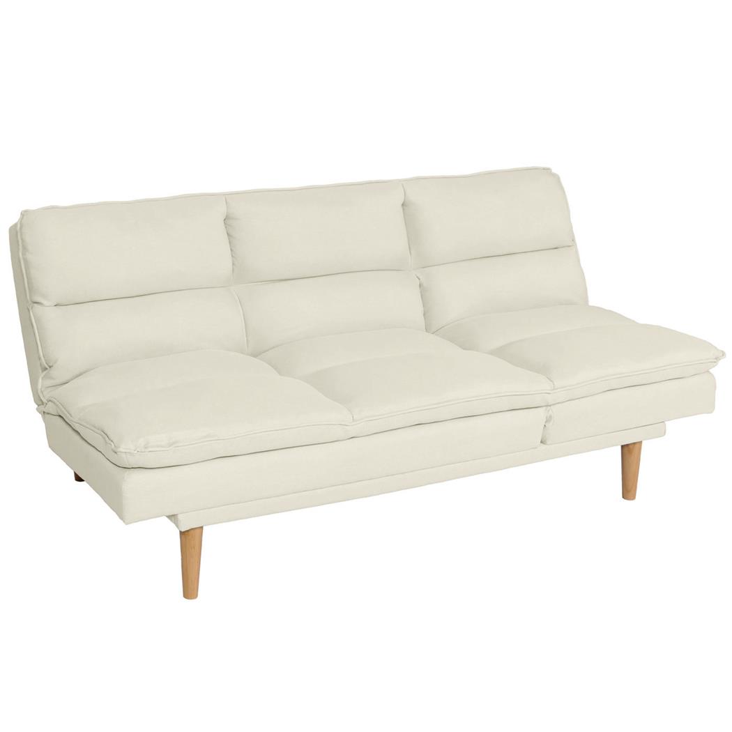 Canapé MENDIX, Convertible en Lit, Confortable et Fonctionnel, en Tissu, Beige