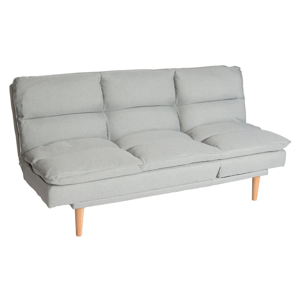 Canapé MENDIX, Convertible en Lit, Confortable et Fonctionnel, en Tissu, Gris Clair