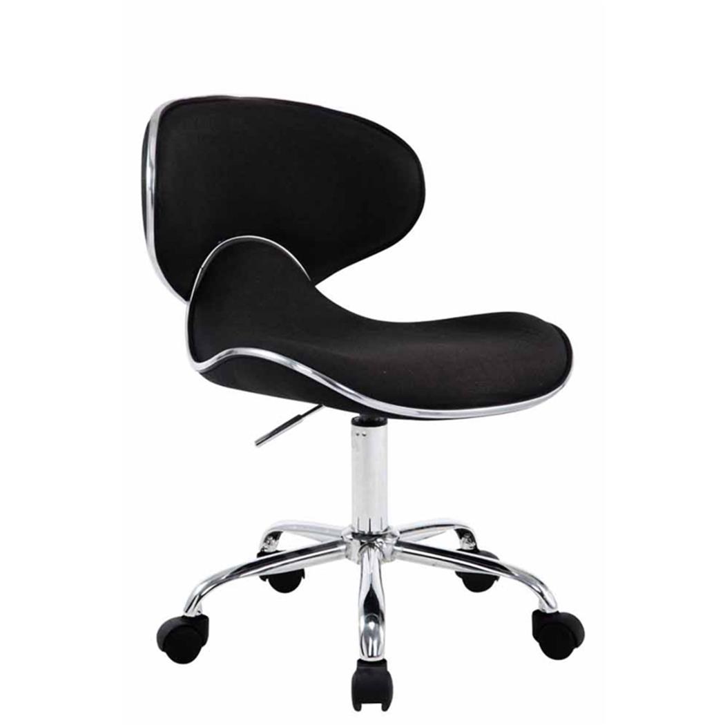 Tabouret de travail CARLOS, Design Original, Très Confortable, en Tissu, Noir