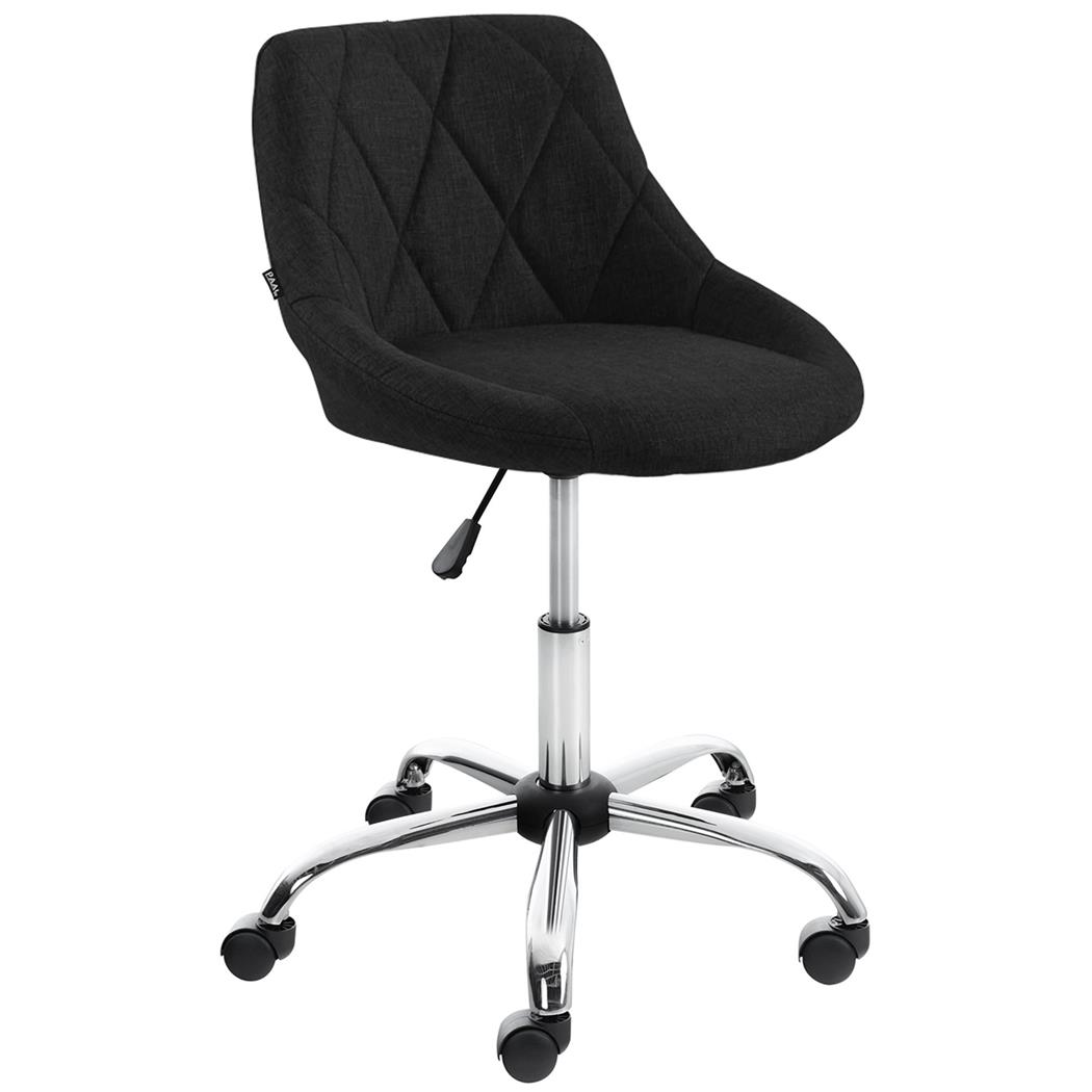 Tabouret de Travail DOVER TISSU, Rembourrage Épais, Design élégant, Noir