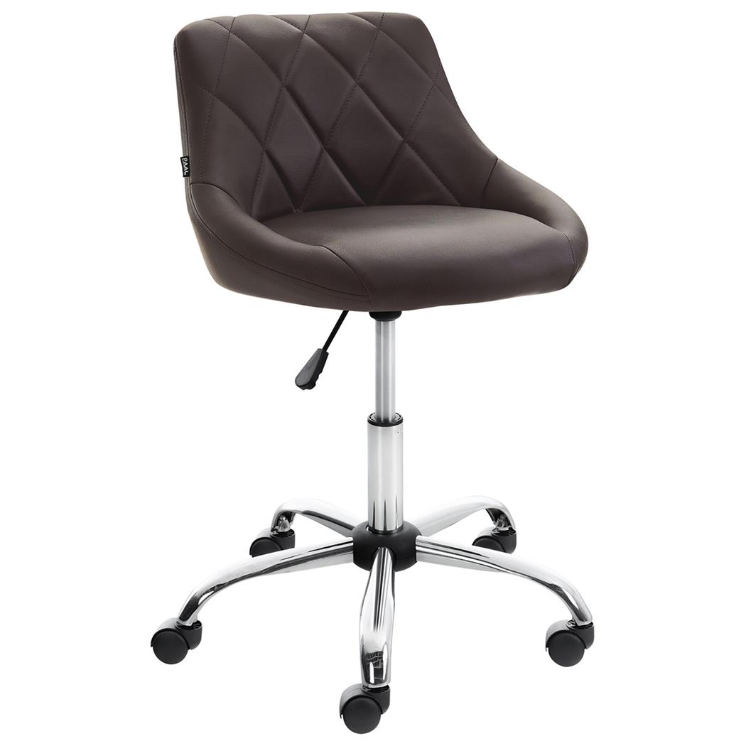 Tabouret de Travail DOVER CUIR, Rembourrage Épais, Design élégant, Marron