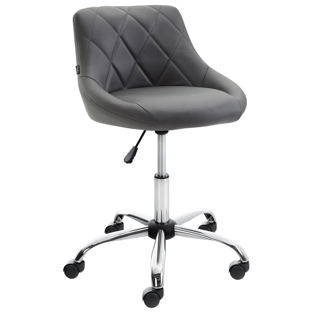 Tabouret de Travail DOVER CUIR, Rembourrage Épais, Design élégant, Gris