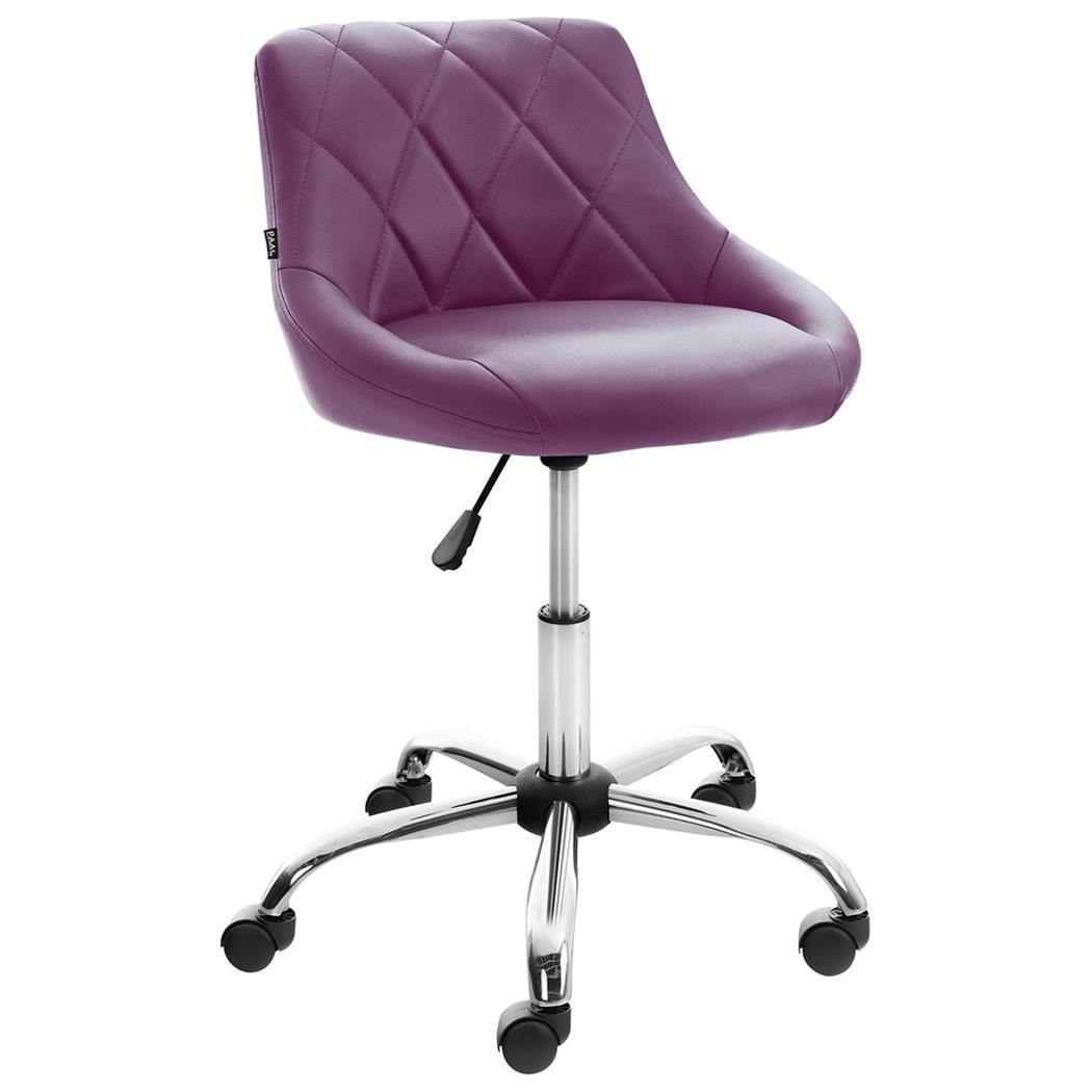 Tabouret de Travail DOVER CUIR, Rembourrage Épais, Design élégant, Violet