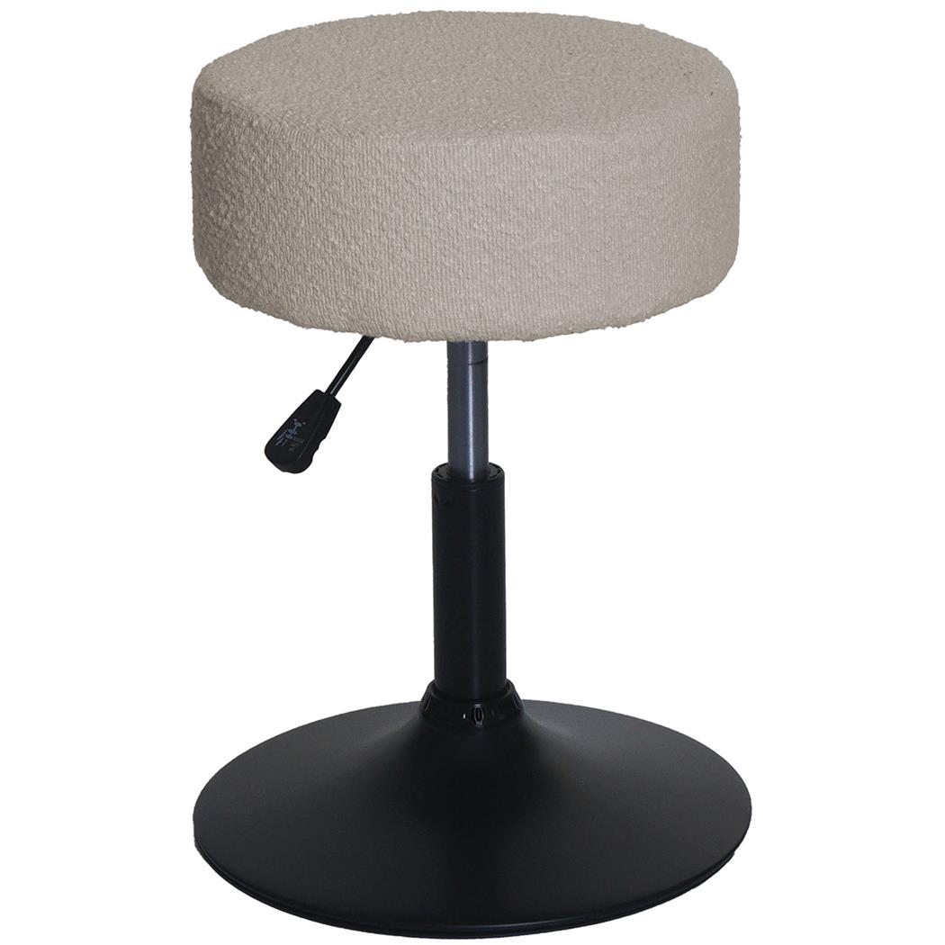Tabouret BLOOM, Pivotant à 360°, Rembourrage Epais, En Tissu Beige
